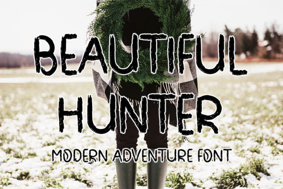 Beautiful Hunter: A Bold, Spooky Display Font for Creative Projects