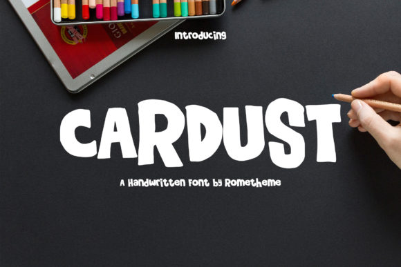 Cardust: A Chunky Lettered Display Font for Creative Expression