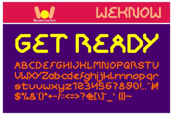 Get Ready: A Futuristic and Abstract Display Font for Modern Design