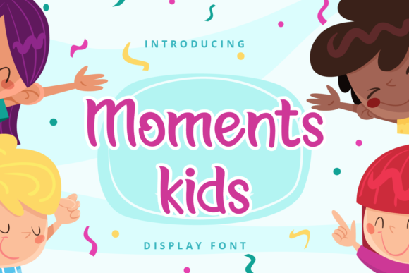 Moments Kids: A Simple and Neat Lettered Display Font for Creative Projects