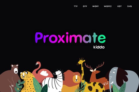 Proximate Kiddo: A Playful Font That Brightens Up Kids’ Projects
